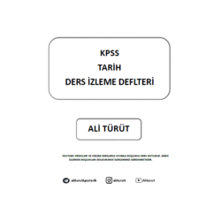 KPSS TARİH DERS İZLEME DEFTERİ