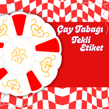 Tekli Çay Tabağı Etiket