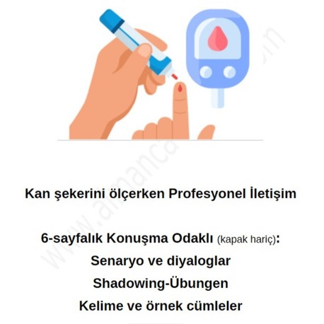 Almancada hastaya kan şekeri ölçerken ne diyeceğinizi biliyor musunuz?