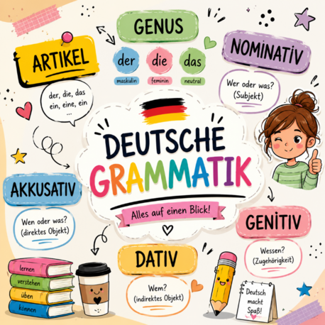 Artikel im Nominativ, Akkusativ, Dativ und Genitiv