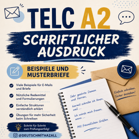 TELC A2 Schriftlicher Ausdruck– Beispiele und Musterbriefe