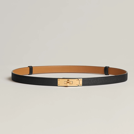 Hermes kellybelt siyah-gold