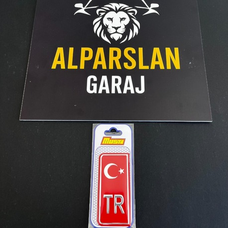 2'li TR Sticker Plaka Sticker Kabartmalı 