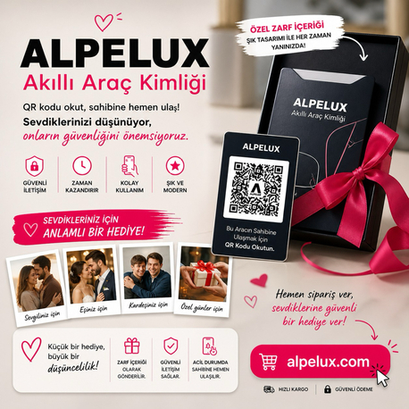 ALPELUX Akıllı Araç Kimliği – QR Kodlu Dijital Araç Bilgi Kartı