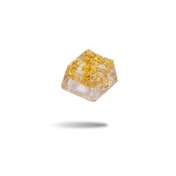 Gold Artisan Clear Keycap - OEM Profile Cherry