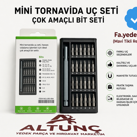LRD-004 Profesyonel 24 Parça Hassas Tornavida ve Bits Seti