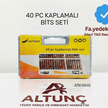 Astrafix 40 Parça Profesyonel Kaplamalı Bits Uç Seti