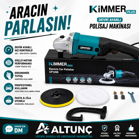 Kimmer Plus Devir Ayarlı Polisaj Makinası