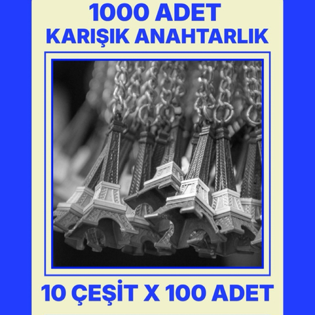 1000 ADET KARIŞIK ANAHTARLIK (10 ÇEŞİT X 100 ADET)