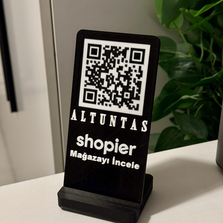 Kişiselleştirilebilir Shopier QR Stand