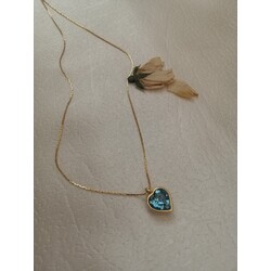 swarovski taşlı kalp kolye 