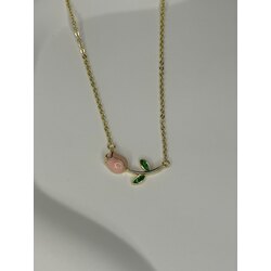 PEMBE GÜL KOLYE