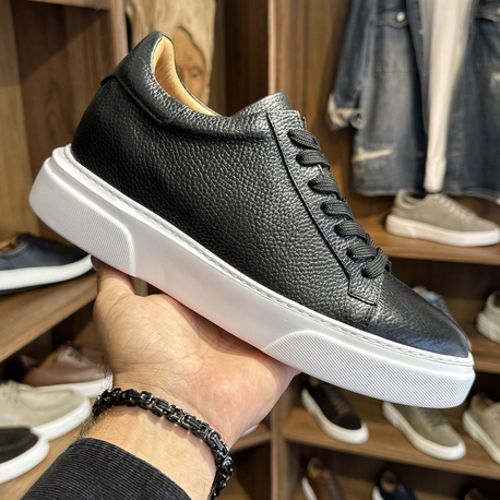 +8 cm Gizli Topuk Tommy Premium Kalite / Siyah