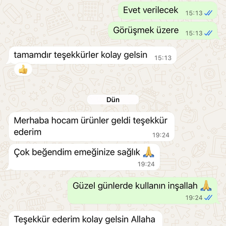 Gerçek Müşteri Mesajları