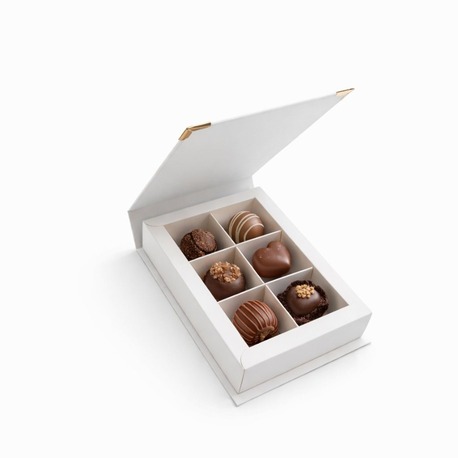NİBOX 6 GÖZLÜ ÇİKOLATA KUTUSU (16.5x12.3x3.5 CM ) ( 10 ADET )