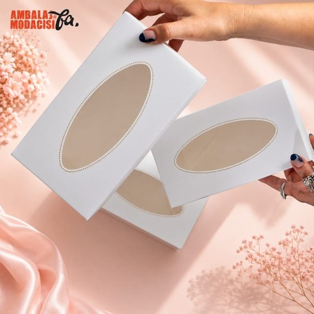 İNCİ KOLEKSİYON PATISSERIE GIFT BOX - KÜÇÜK BOY BEYAZ 10 ADET ( 22X9X13 CM )