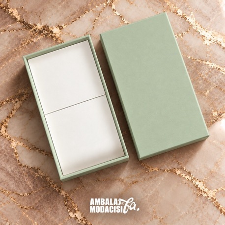 DUBOX - DUBAİ ÇİKOLATASI KUTUSU TASLAMA ( MİNT YEŞİLİ ) (5 ADET ) ( 16x8,5x3 CM )