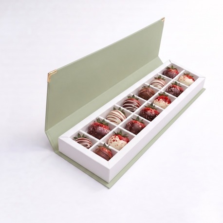 NİBOX 16 GÖZLÜ ÇİKOLATA KUTUSU MİNT YEŞİLİ (11.7x38.5x3.5 CM ) ( 10 ADET )