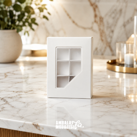 2021 MODEL 6 GÖZLÜ ÇİKOLATA KUTUSU ( 14,5X10,5X2,5 CM ) ( 10 ADET )