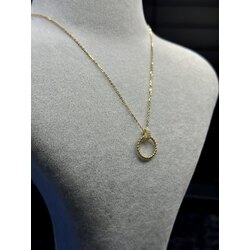 GOLD TASARIM HALKA KOLYE 