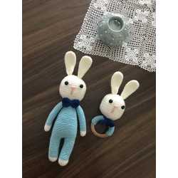 amigurumi bebek+çıngırak seti