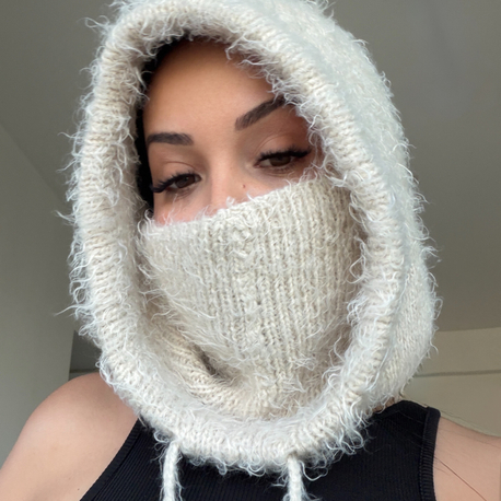Hoodelle Taş Balaclava – 4 Stilde Kullanım | El Örmesi Unisex