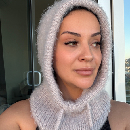  Hoodelle Lila Balaclava – 4 Stilde Kullanım | El Örmesi Unisex