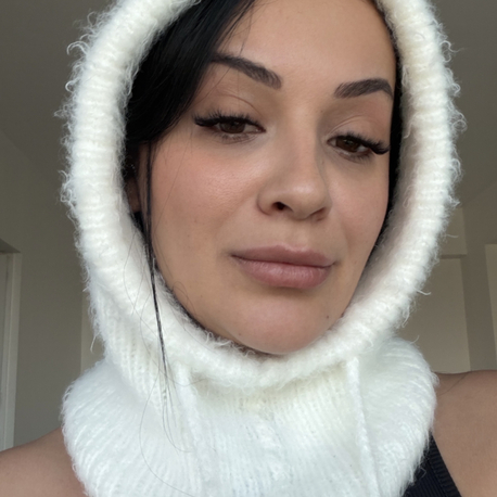   Ön sipariş- Hoodelle Beyaz Balaclava – 4 Stilde Kullanım | El Örmesi Unisex