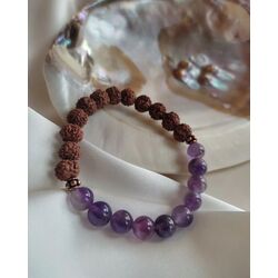 Ametist & Rudraksha bileklik 