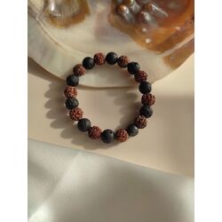Rudraksha Tohumu & Lav taşı bileklik