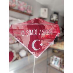 O Şimdi Asker İşlemeli Omuz Örtüsü