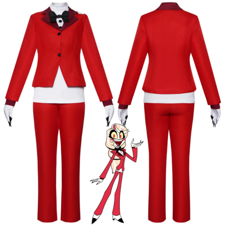 Charlie Cosplay Kırmızı (Ve Peruk) Hazbin Hotel 