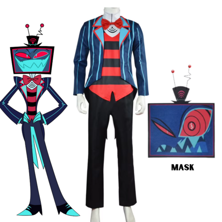 Vox Cosplay Ve Maske (Hazbin Hotel)