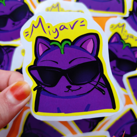 Dikkatkedivar Havalı Miyav Sticker