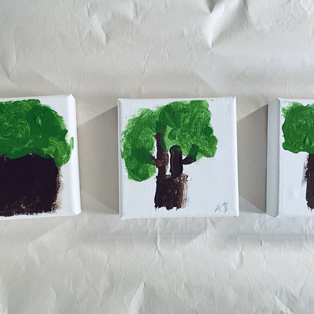Triptych Ağaçlar