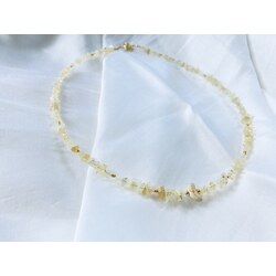 ethiopian opal moon necklace | kolye