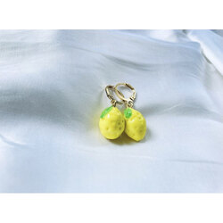 lemon hoops | küpe x2