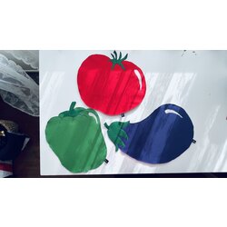Domates-biber-patlıcan placemat set