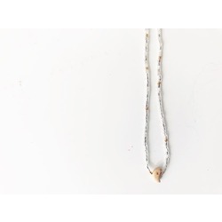 moon necklace | grey/gold