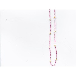tiny daisies necklace (pink/white)