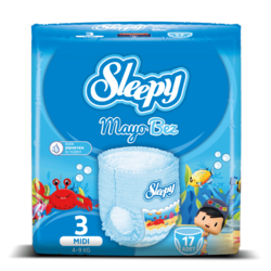 Sleepy Mayo Külot Bez 3 Numara Midi (17 Adet) (4-9 Kg)