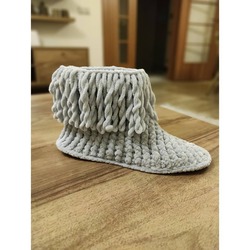Püsküllü Kadife Ev Botu (Tabanlıklı) 