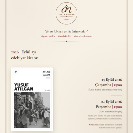 24.09.2026 | Tüm katılımcılar için Aylak Adam Buluşması - Ân Kitap Kulübü | Adana 