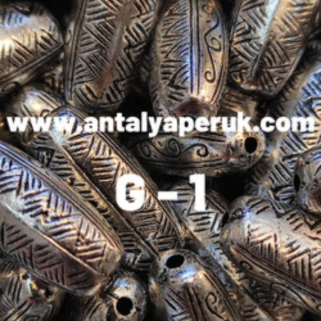 Afro Boncukları ( 1 Paket 10 Adet  ) G1