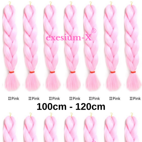 X-Pression Afrika Örgüsü & Rasta İçin Sentetik Saç 100gr #Pink2 Şeker Pembesi