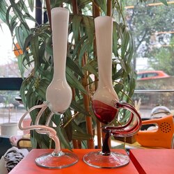 Glass Art Octopus Vases