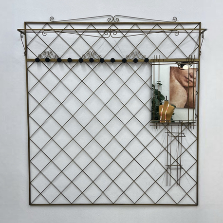 Mid Century Mirrored Hall Tree