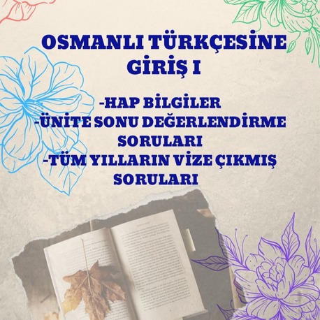 OSMANLI TÜRKÇESİNE GİRİŞ I