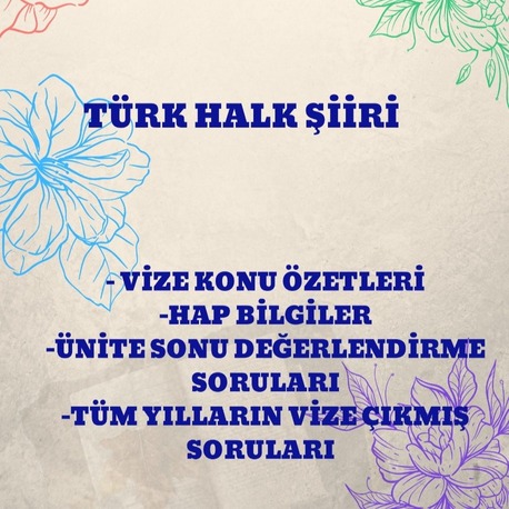 TÜRK HALK ŞİİRİ
