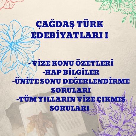 ÇAĞDAŞ TÜRK EDEBİYATLARI I